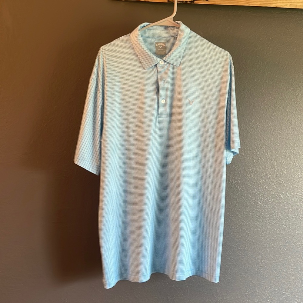 Blue Callaway Opti-dri large short sleeve golf shirt